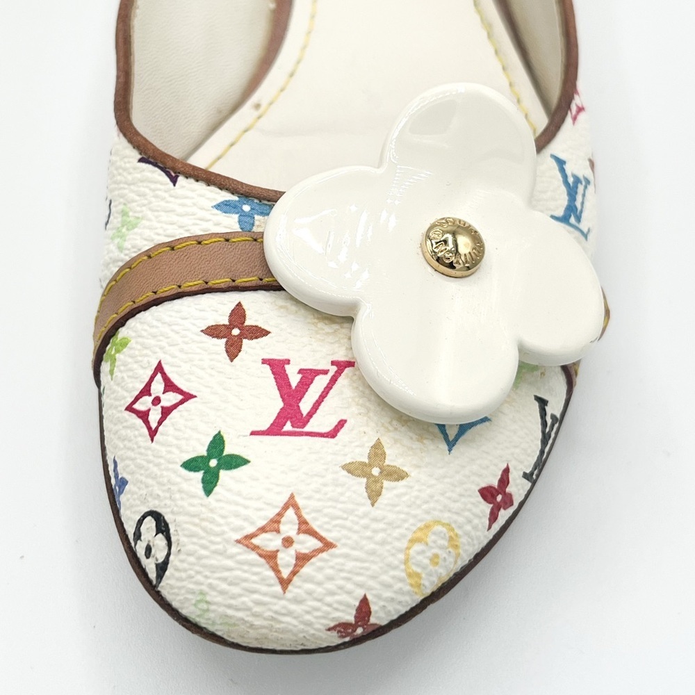 Louis Vuitton 2003 Takashi Murakami Romy Vintage Monogram Flower Ballerina Flats - Picture 7 of 8